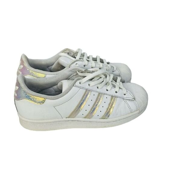 Adidas 3 Strip Metallic Foil ART 789002 Hard Shell White Size 5 - Picture 4 of 7